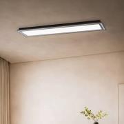 Lucande LED plafondlamp Leicy, zwart, 124 cm, RGB, CCT