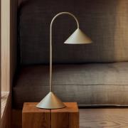 FRANDSEN LED tafellamp op batterijen Grasp, zandgrijs, hoogte 47 cm