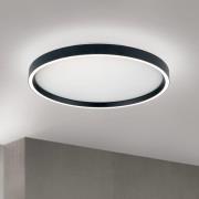 LED plafondlamp MASCA, zwart, Ø 40 cm, CCT, metaal, dimbaar