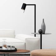 Vloerlamp Lesley, zwart, hoogte 130 cm, metaal