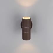 Buitenwandlamp Turia, roestkleurig, hoogte 16 cm, metaal