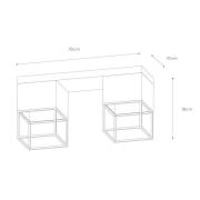 Plafondlamp Rixt zwart, hoekig, 2-lamps