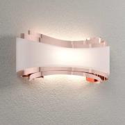 LED wandlamp Ionica, koper met glazen kap