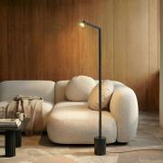 Lucande LED vloerlamp Steve, zwart, 130 cm, dimbaar