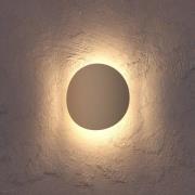 LED buiten wandlamp Briale, zandkleurig, hoogte 20 cm metaal