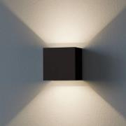 LED buiten wandlamp Calpino 3, zwart, breedte 10 cm, 2-lamps.