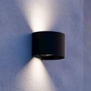 LED buiten wandlamp Calpino 3, zwart, breedte 14 cm, 2-lamps.