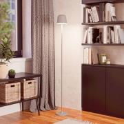 LED-terraslamp op accu Mannera-L, grijs, hoogte 140 cm, metaal