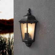 Buitenwandlamp Navedo, zwart/zilver, hoogte 43 cm