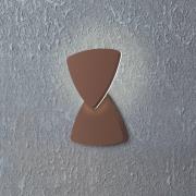 LED buiten wandlamp Pedersano, roestkleurig, breedte 14 cm, driehoekig