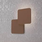 LED buiten wandlamp Pedersano, roestkleurig, lengte 14 cm Metaal