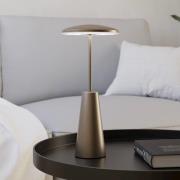 Piccola LED-acculamp, bronskleurig, hoogte 28 cm, IP54