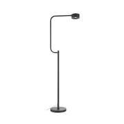 LED vloerlamp Hugo, zwart, ijzer, hoogte 130 cm, dimbaar.