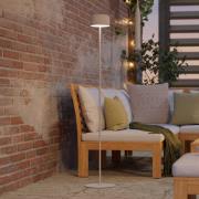 Solar-LED-terraslamp Roccanova-L, wit, hoogte 120 cm