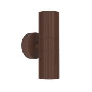 Buitenwandlamp Tomelloso, roestkleurig, 20 cm metaal 2-lamps.