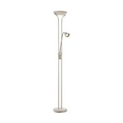 LED uplighter Modu, beige, leeslampje, hoogte 180 cm, dimbaar.