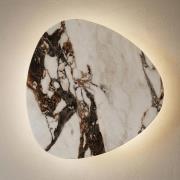 Rock LED wandlamp, kunststeen, wit