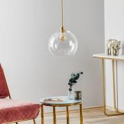 EBB & FLOW Rowan hanglamp helder glas, goud Ø 28cm
