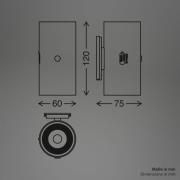 LED wandlamp op batterijen Isy, beige, kunststof, 3.000 K