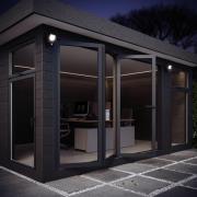 OSRAM buitenspot ENDURA FLOOD, grijs, sensor 30 W 830 IP44