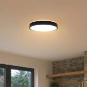 Lindby Smart LED plafondlamp Innes zwart 38cm RGB CCT Tuya