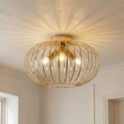 Plafondlamp Globe, goudkleurig, Ø 51 cm, 3-lamps, E27