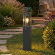 Lindby tuinpadverlichting Peldar, antraciet/helder, 80 cm, sensor