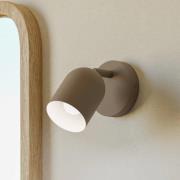 Wandspot Tilston, beige, Ø 9 cm, staal, E14