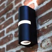 Buitenwandlamp MIKA, zwart, hoogte 19 cm, 2 x GU10, IP54