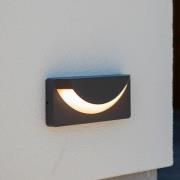 LED buiten wandlamp LUPS, donkergrijs, breedte 23 cm, IP54