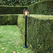 Tuinpadverlichting KELSEY, zwart, hoogte 104 cm, metaal, IP44, E27