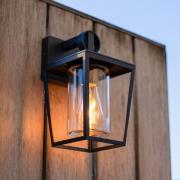 Buitenwandlamp WEST, zwart, hoogte 29 cm, metaal, IP44 E27