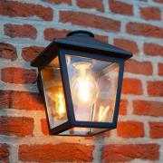 Buitenwandlamp ZAGO, zwart, 20 cm, metaal, IP44, E27