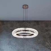 LED hanglamp Alba grijs geborsteld/transparant Ø 60 cm metaal/acryl