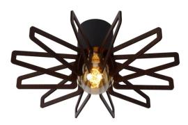 Lucide Zidane - plafondverlichting - Ø 45 x 18 cm - zwart