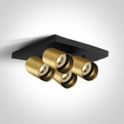 ONE Light Retro GU10 Spots - opbouwspot 4L - 25,5 x 25,5 x 10 cm - geb...