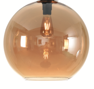 Artdelight Marino - glazen lampenkap - Ø 40 cm - amber