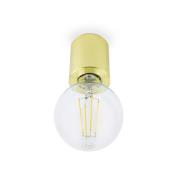 Faro Ten - plafond/wandverlichting - Ø 6 x 7 cm - licht satijn goud