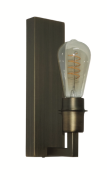 Artdelight Movano - wandverlichting -  13 x 8,7 x 17,8 cm - donker bro...