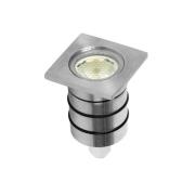 VK Lighting Gaia Square - grondspot - 5 x 5 x 7 cm - IP65 - chroom