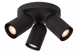 Lucide Punch - opbouwspot - Ø 21 x 9,5 cm - zwart