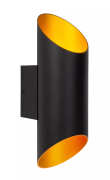 Lucide Quirijn - wandverlichting - 9,6 x 12,1 x 30 cm - zwart en messi...