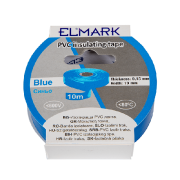 Elmark isolerende PVC tape 19mm - 10 meter lengte - blauw