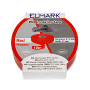 Elmark isolerende PVC tape 19mm - 10 meter lengte - rood