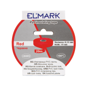 Elmark isolerende PVC tape 19mm - 20 meter lengte - rood