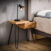 Vico Edge - nachtkastje - linkse versie - 60 x 32 x 59 cm - acaciahout