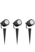 Calex Smart - Outdoor Spotlight set of 3 - 6,5 x 7 x 24 cm - 24V - IP4...