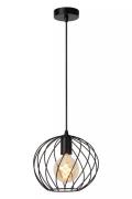 Lucide Danza - hanglamp - Ø 25 x 150 cm - zwart
