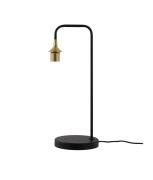 Artdelight Djano - tafellamp - 20 x 17,5 x 57cm - zwart met goud