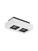 Nova Luce Robin - opbouwspot - 25 x 14,5 x 8,6 cm - wit en zwart